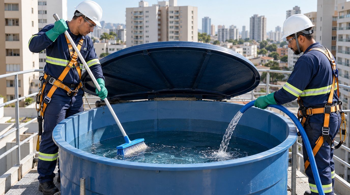 Esvaziamento de Caixa d'Água em Osasco‑SP